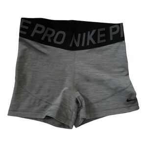 Nike Pro Gray Athletic Shorts with Compression Fit Sz M, 003